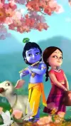 Little Krishna Status with Radha Krishna Bhajan | Floral Prayer Short