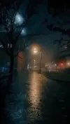 Rainy Night Road Cinematic Status